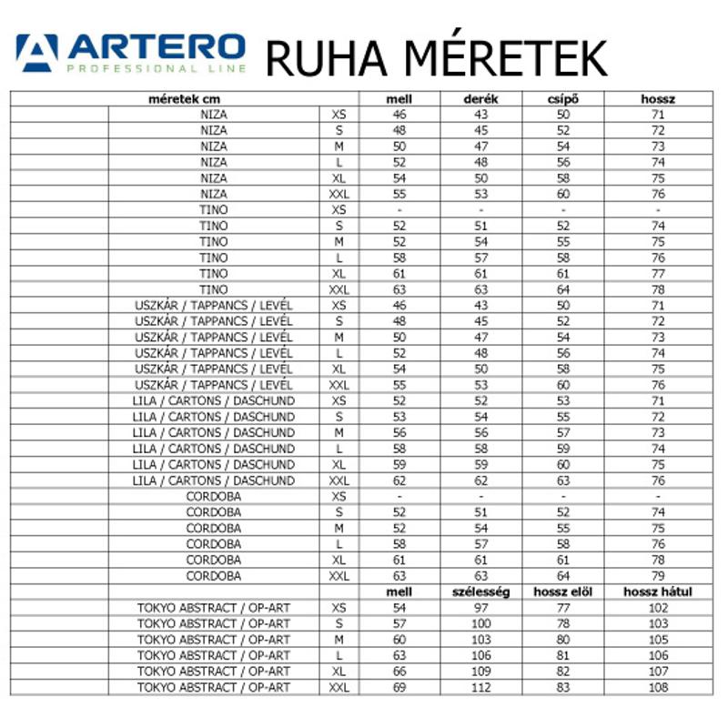 Munkartuha méretek
